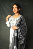Black & Grey Oxidized Straight Kurta Set