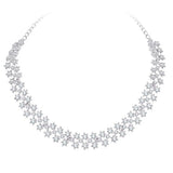 AD Diamond Necklace with Earrings - Jewellery Set Suits for Party, Wedding and Festive Occasions