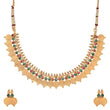 Gold-Plated Haram Necklace With Earrings Bangle Set Jewellery
