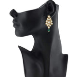 Green Kundan Stylish Necklace Set for Women Wedding Traditional Jewellery Set with Earrings