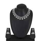 Traditional Silver Oxidised Kohlapuri Jewellery Choker Necklace Set